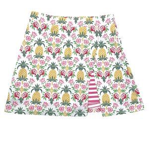 J. McLaughlin Skort Skirt Catalina Cloth Pineapple Fruit Floral Print Women's XS